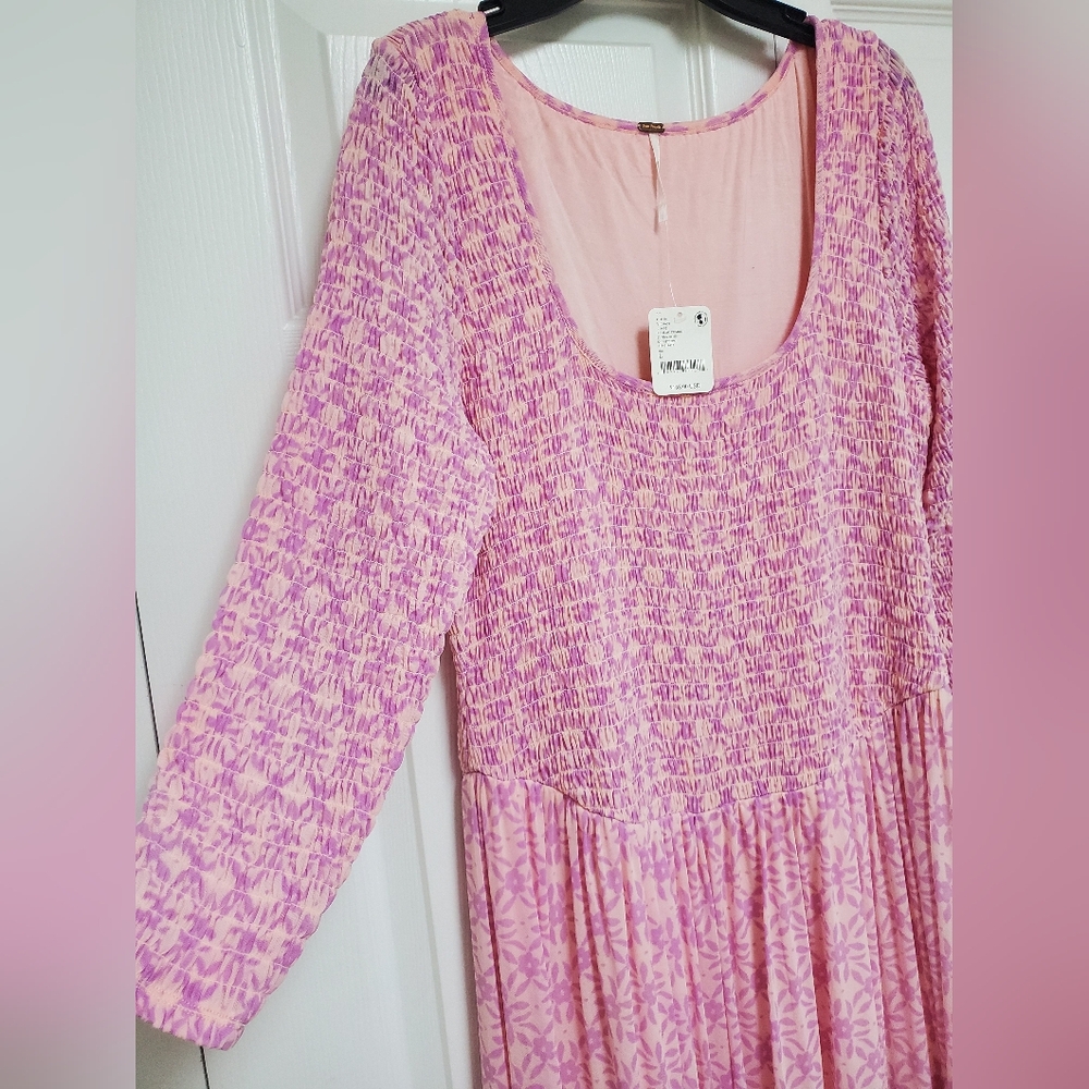 Free People It's Fate Midi Dress/Lilac Combo - Picture 5 of 13